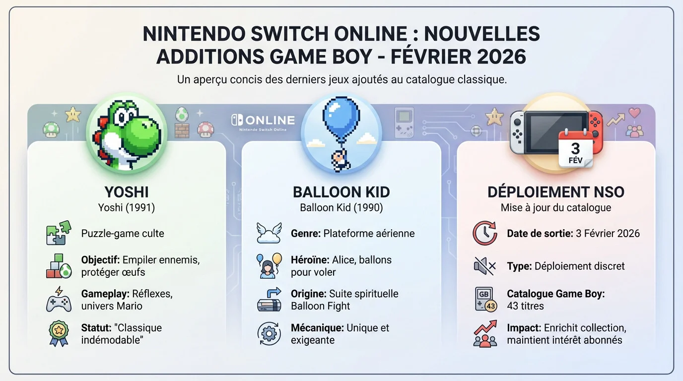 Yoshi et Balloon Kid arrivent sur le Nintendo Switch Online
