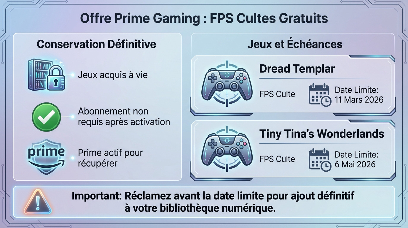 Tiny Tina's Wonderlands et Dread Templar offerts sur Prime Gaming