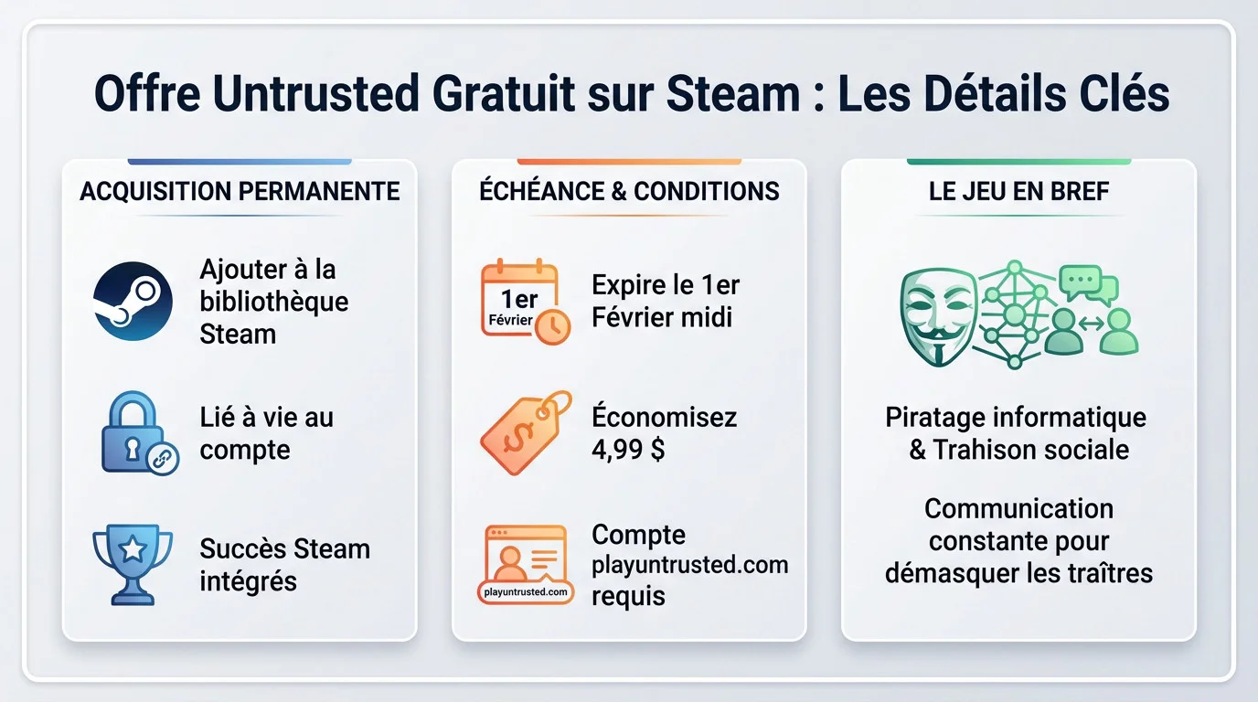 Untrusted jeu de stratégie piratage gratuit sur Steam offre limitée