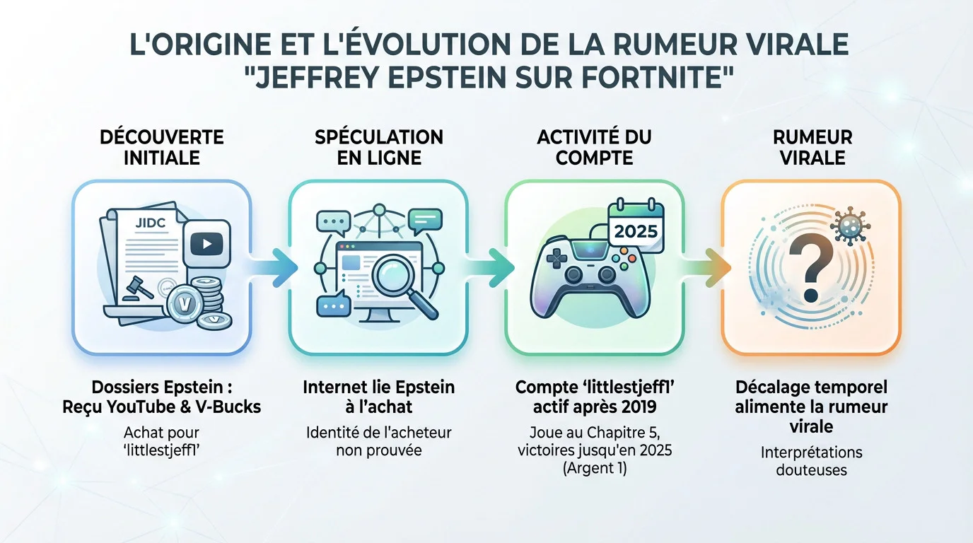 Origine et évolution de la rumeur virale liant Jeffrey Epstein au compte Fortnite littlestjeff1
