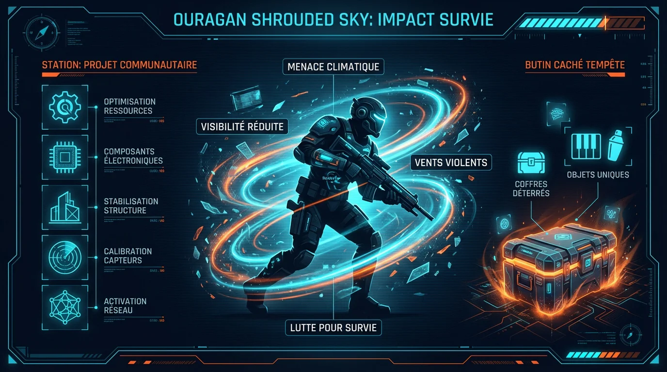 Ouragan Shrouded Sky impact sur la survie des Raiders dans ARC Raiders