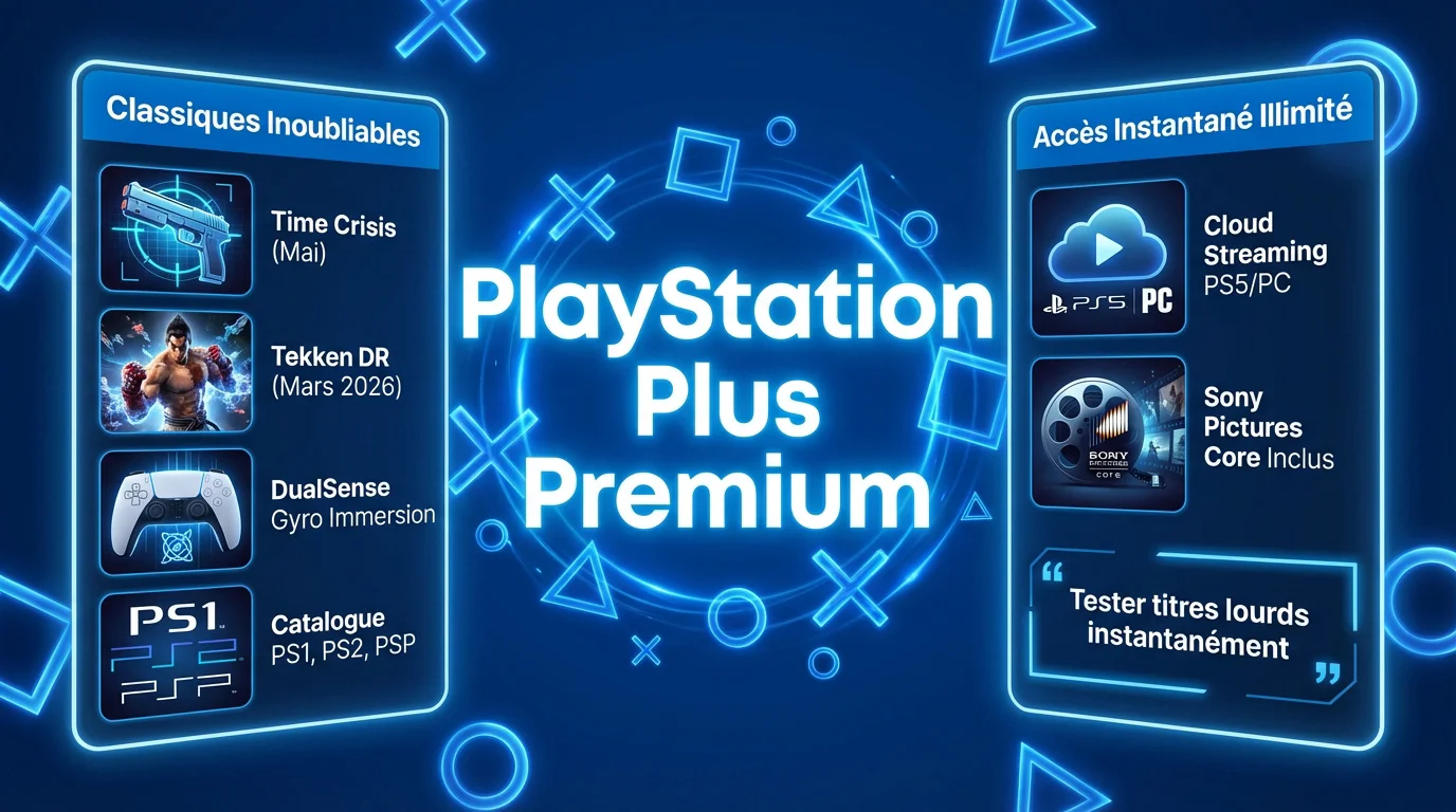 Abonnement PlayStation Plus Premium et catalogue de jeux classiques