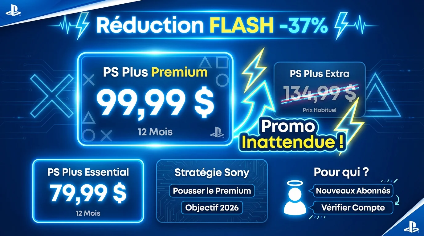 Promotion exceptionnelle sur l'abonnement PlayStation Plus Premium