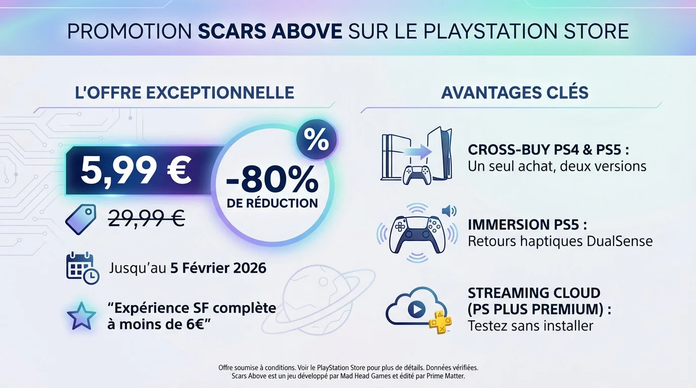 Promotion Scars Above sur le PlayStation Store à moins de 6 euros