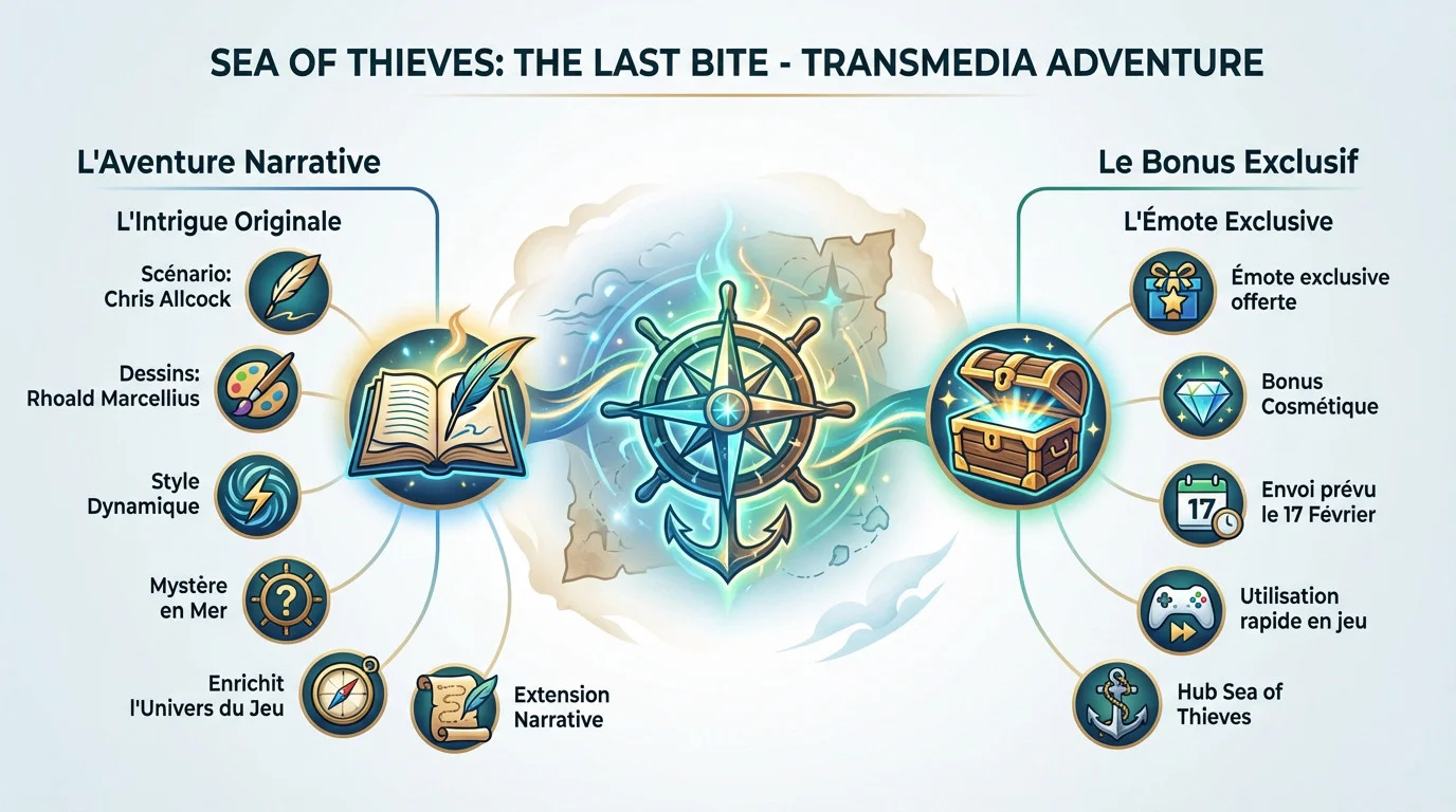 Illustration promotionnelle du comic Sea of Thieves The Last Bite sur Webtoon