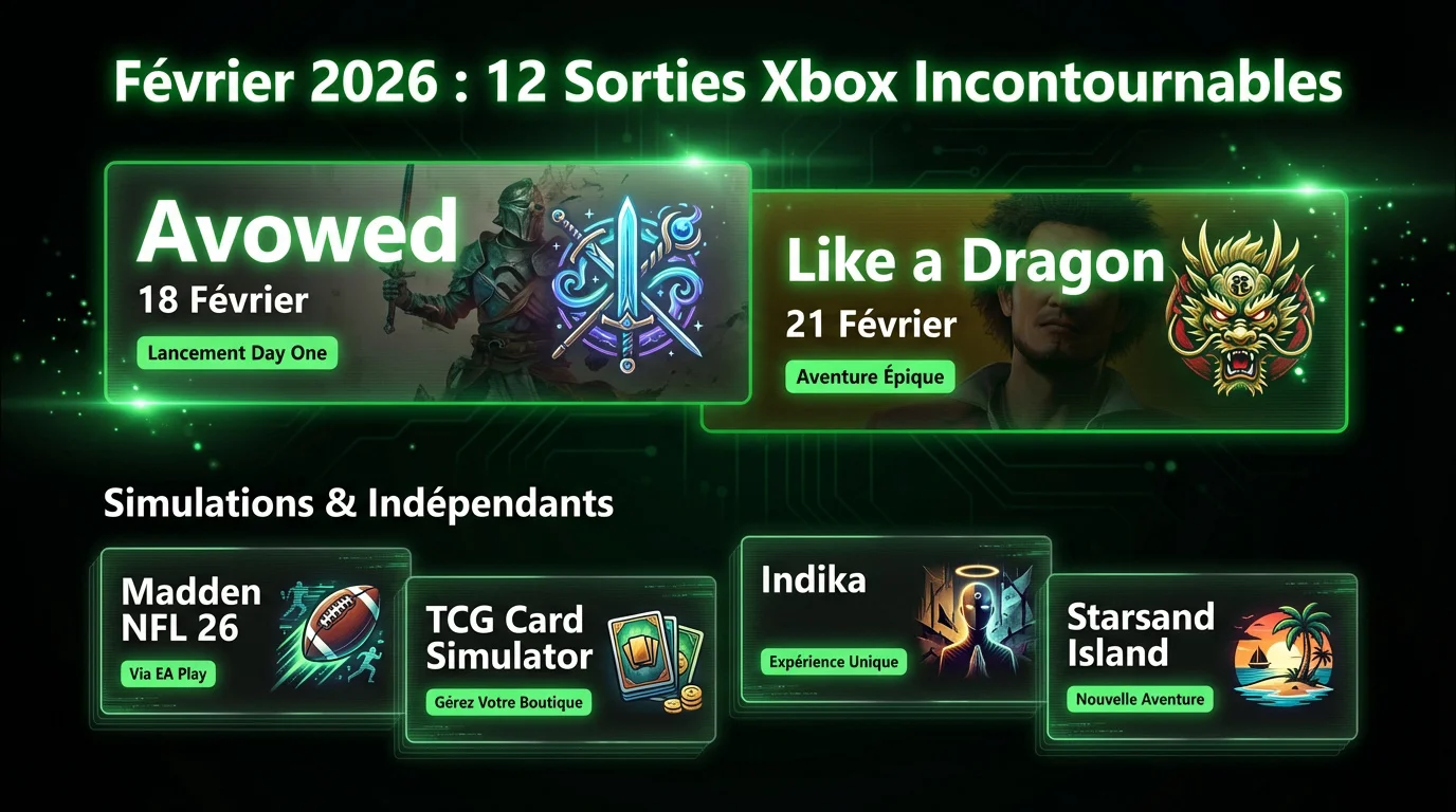 Sélection des jeux Xbox Game Pass de février 2026