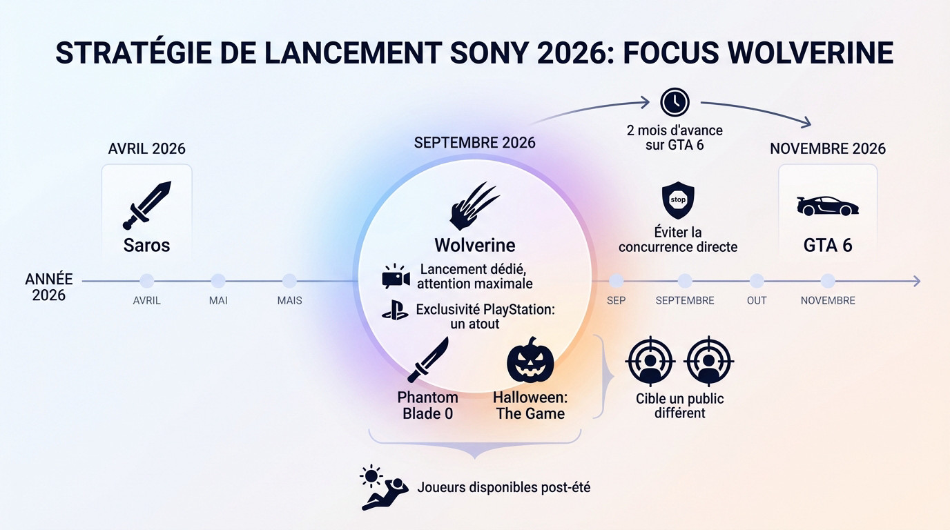 Stratégie de sortie de Sony pour Marvel's Wolverine face à GTA 6 en 2026
