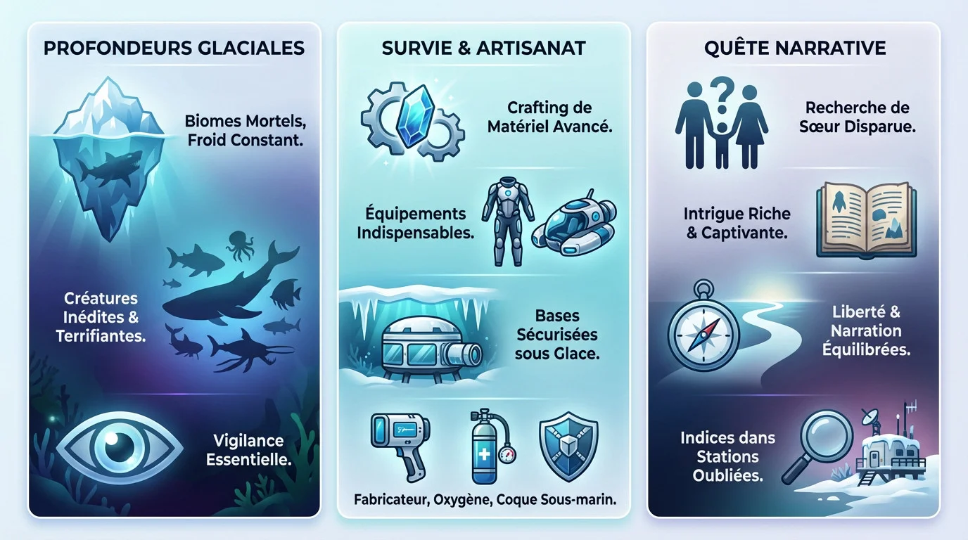 Exploration sous-marine glaciale et base de survie dans Subnautica Below Zero