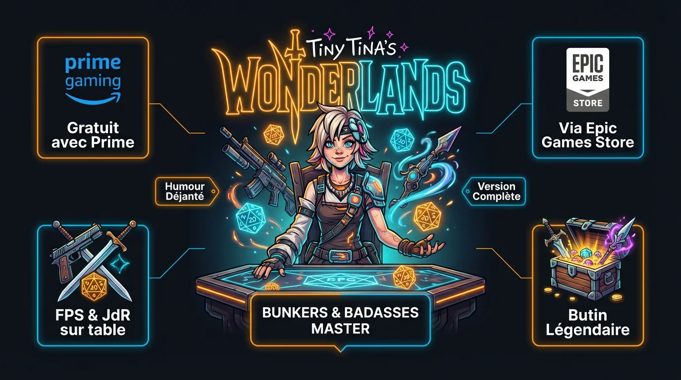 Tiny Tina's Wonderlands gameplay avec armes magiques et combats explosifs