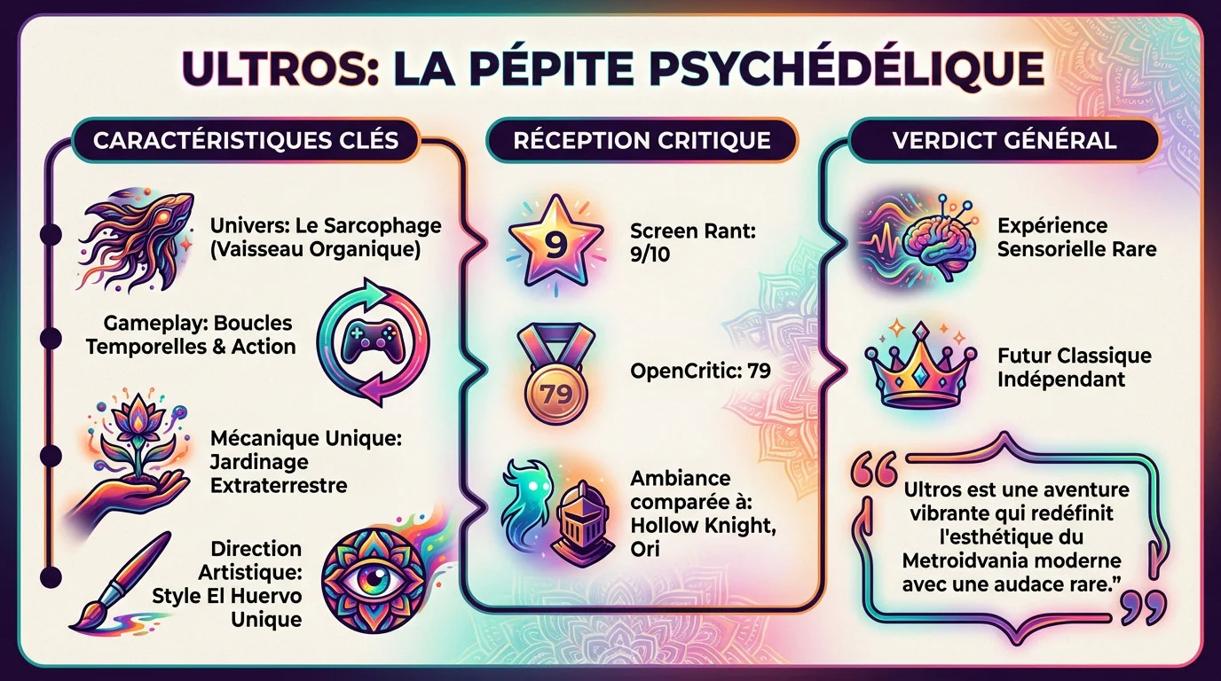 Ultros jeu gratuit PS Plus février 2026 metroidvania psychédélique