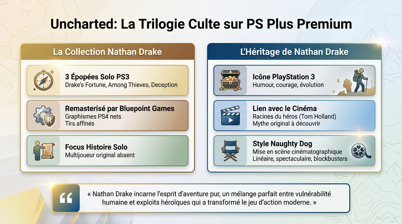 Nathan Drake en pleine action dans la collection Uncharted remasterisée sur PS4