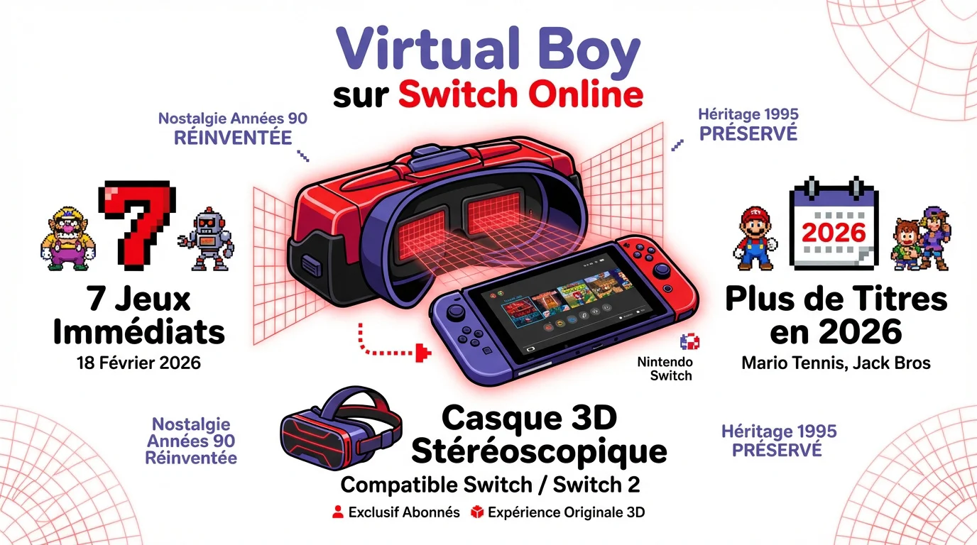 Jeux Virtual Boy sur Nintendo Switch Online