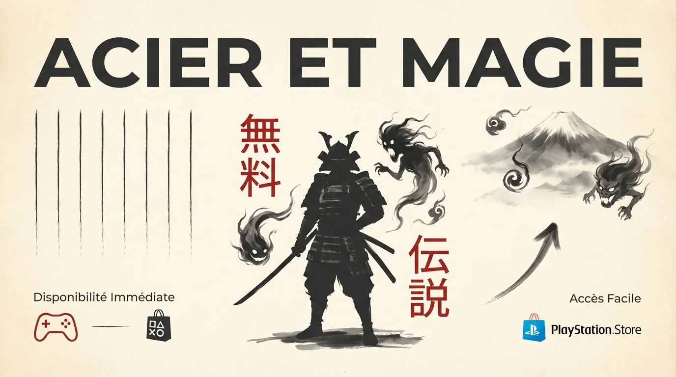 Combat de samouraï contre des créatures mythologiques du mont Yōtei