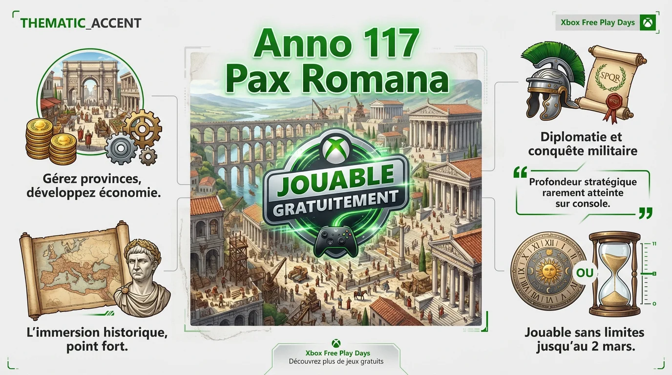 Construction d'une cité romaine dans le jeu Anno 117 Pax Romana