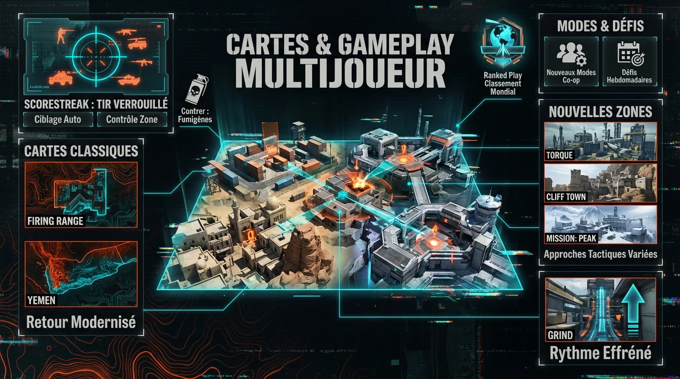 Combat tactique intense sur les nouvelles cartes multijoueur de Black Ops 7