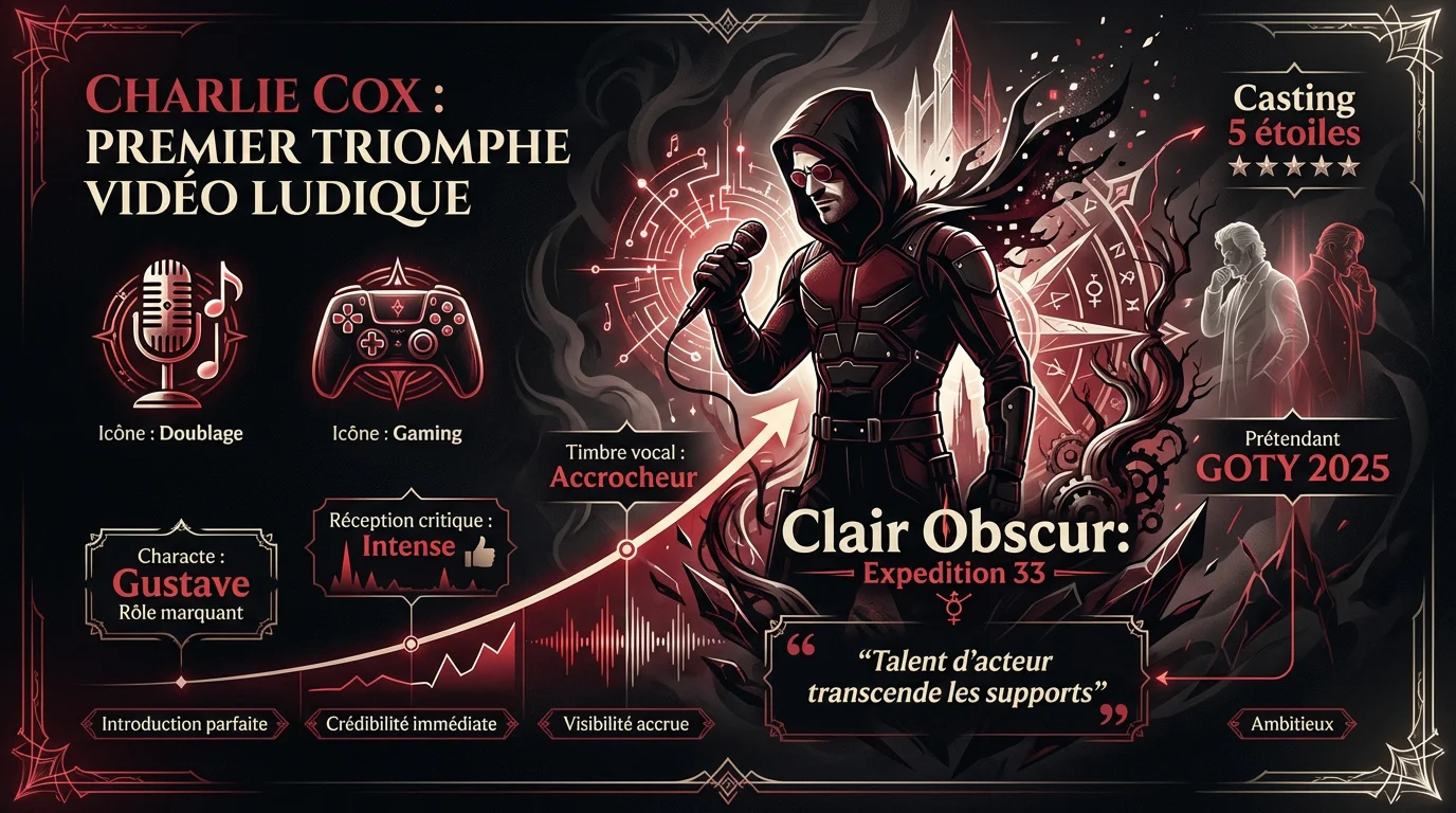 Charlie Cox interprétant Gustave dans le jeu Clair Obscur Expedition 33