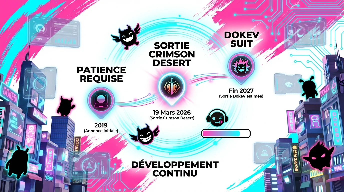 Chronologie de sortie de DokeV et Crimson Desert