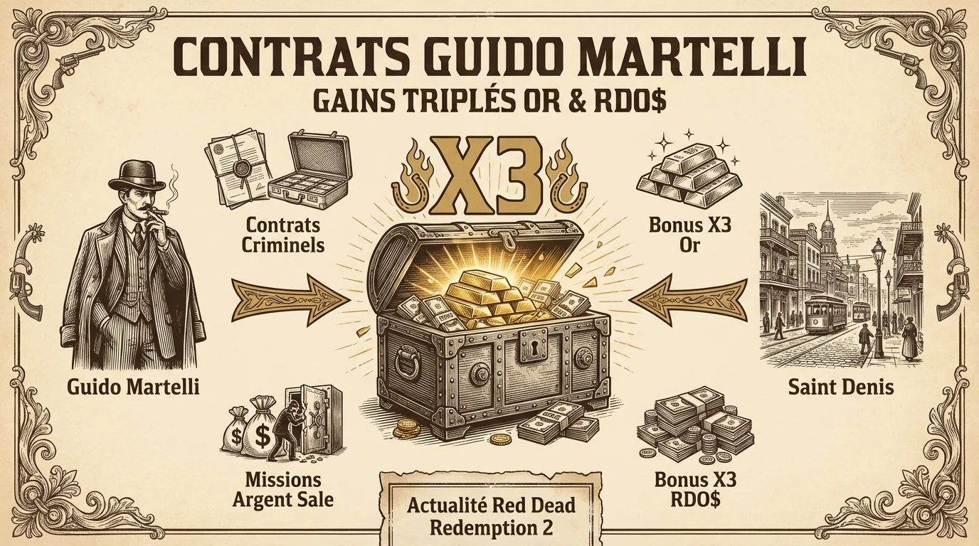 Missions de Guido Martelli et bonus Blood Money dans Red Dead Online