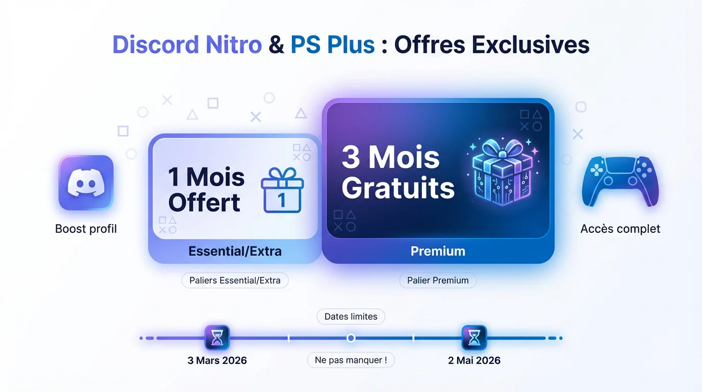 Promotion exclusive Discord Nitro pour les membres PlayStation Plus