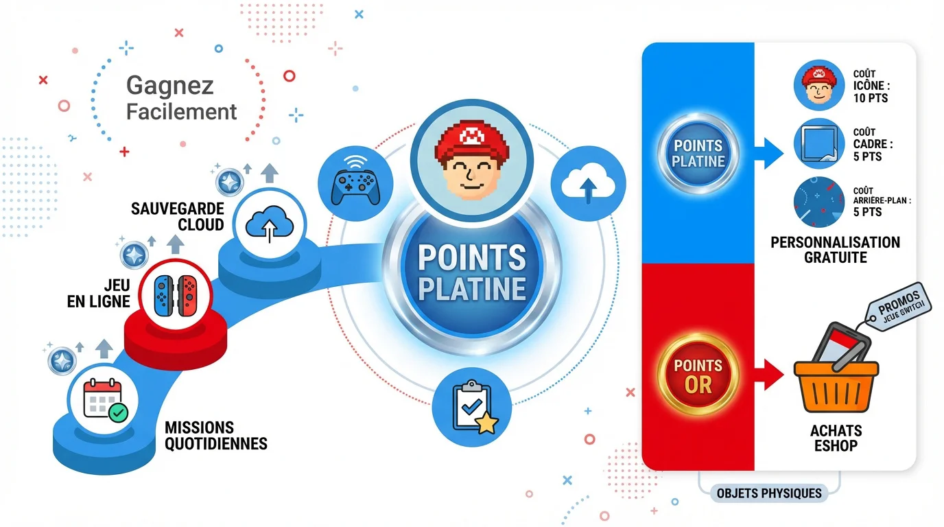 Points platine et or Nintendo Switch