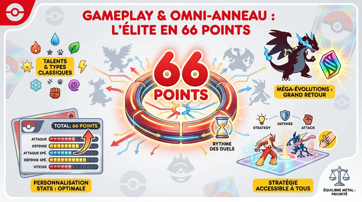 Aperçu du gameplay de Pokémon Champions avec l'Omni-Anneau