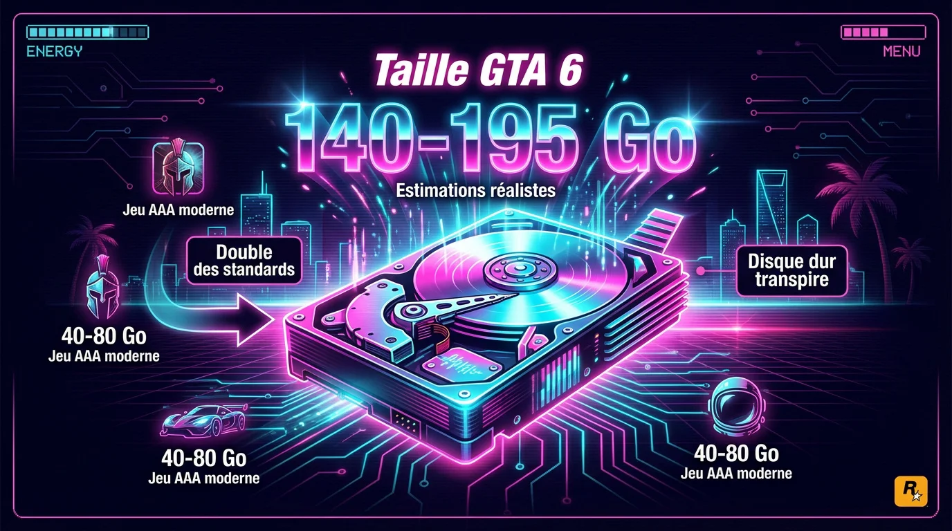 Comparaison de la taille de stockage entre GTA 6 et les anciens titres Rockstar Games