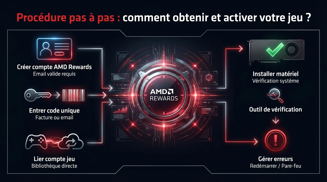 Interface du portail AMD Rewards pour l'activation du jeu Crimson Desert