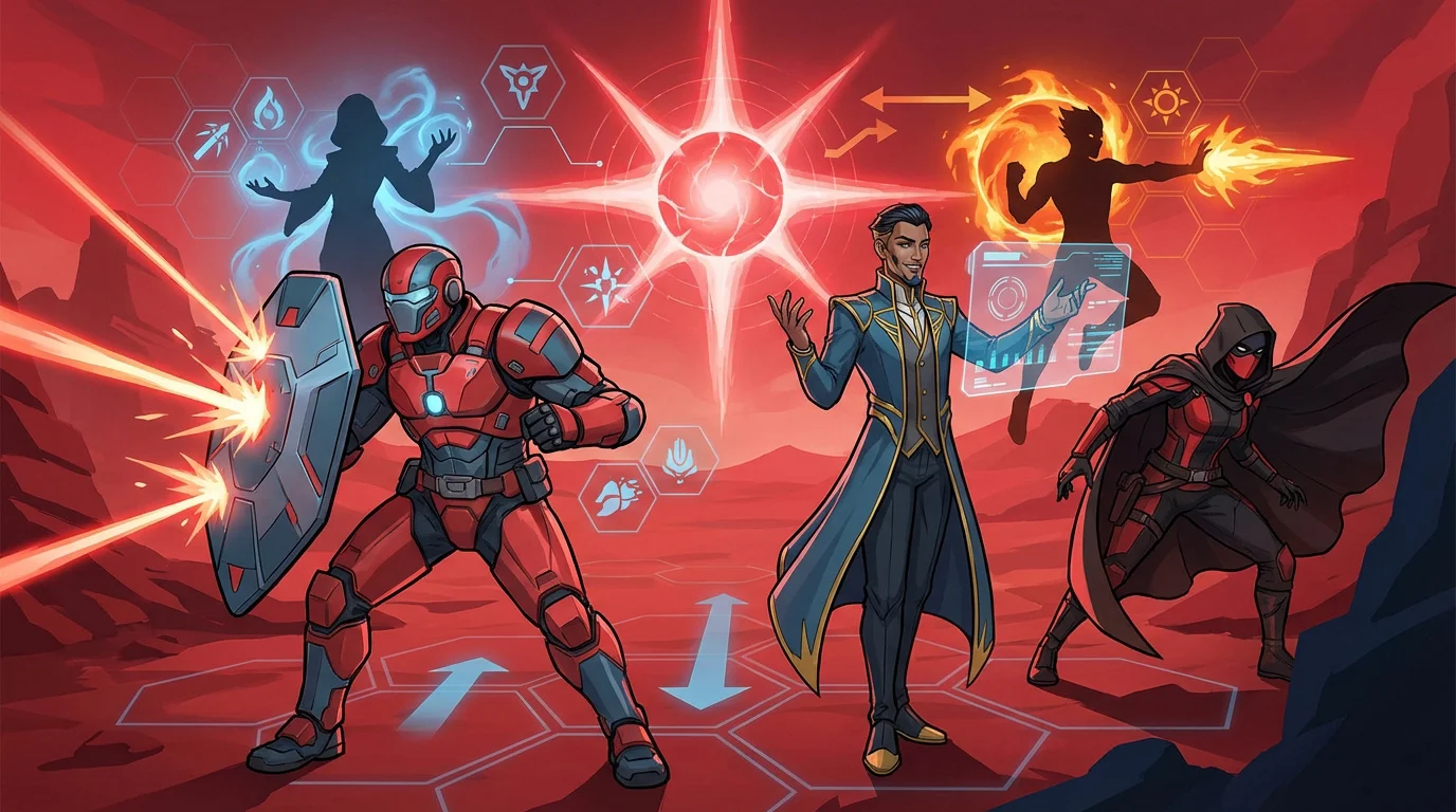 Héros de Starfinder Afterlight en formation tactique sur une planète extraterrestre