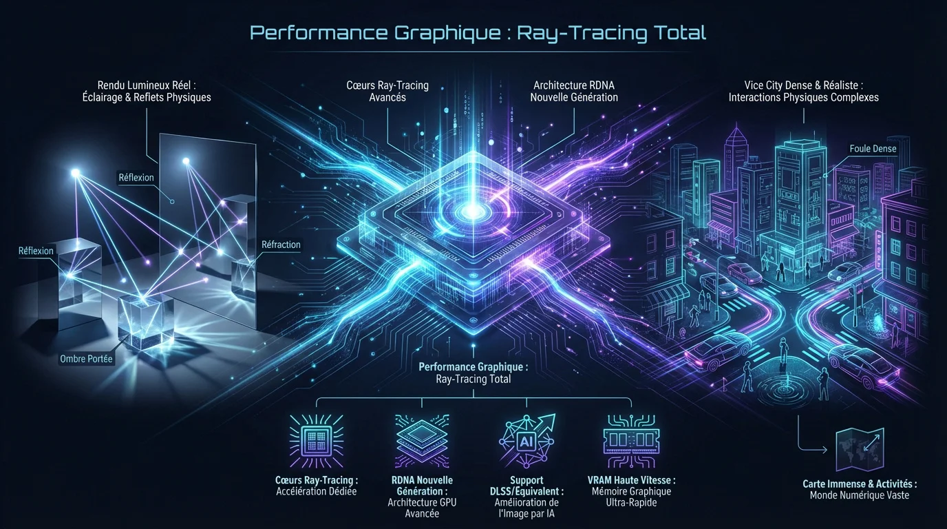 Infographie performance ray-tracing GTA 6