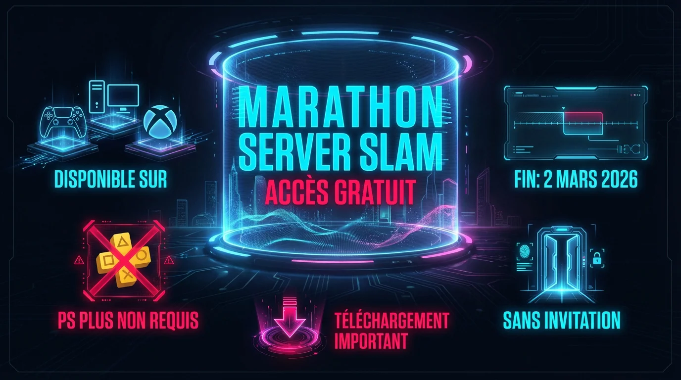 Joueurs en pleine action dans le jeu Marathon sur PS5 lors du Server Slam