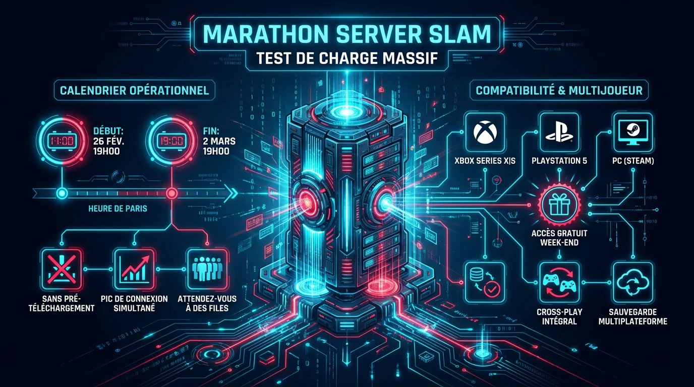 Marathon Server Slam test de charge massif par Bungie