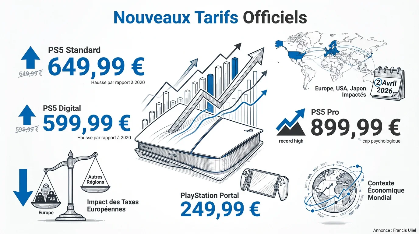 Hausse prix PlayStation 5 Europe 2026