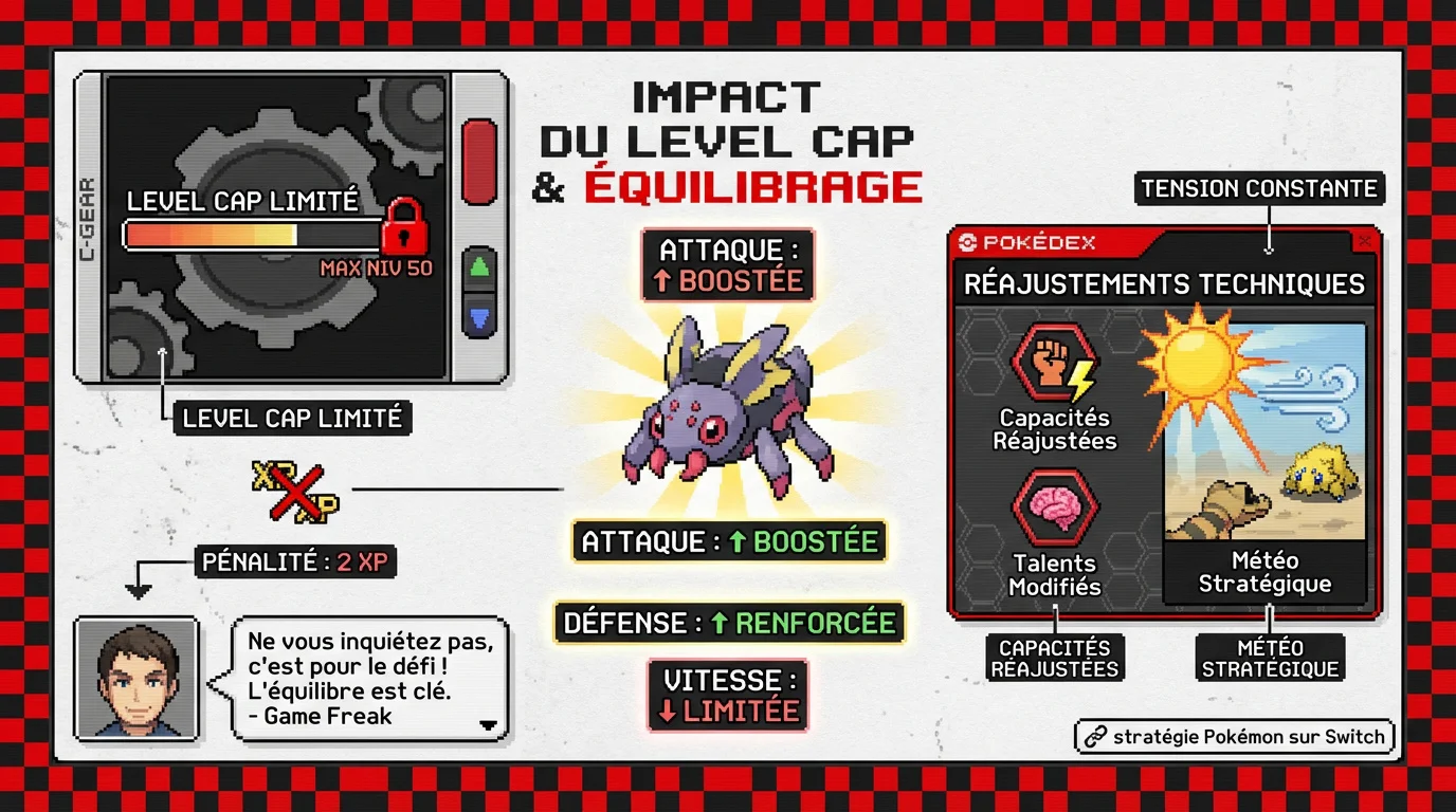 Combat stratégique Pokémon Aether White 2 avec interface de niveau
