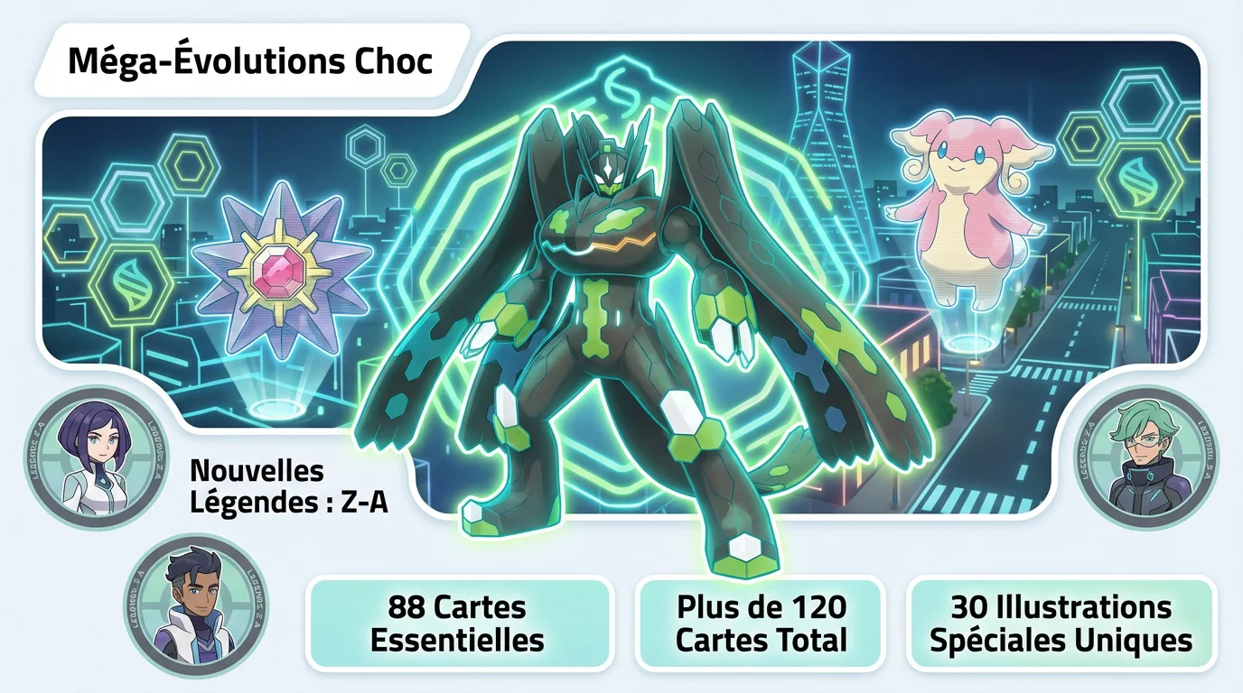 Illustration des Méga-Évolutions de l'extension Pokémon Perfect Order