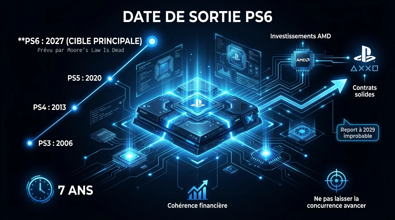 Concept futuriste de la console PlayStation 6 de Sony