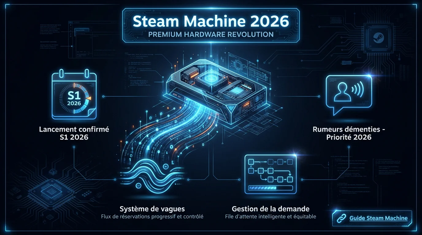 Console Steam Machine de Valve et manette Steam Controller prévues pour 2026