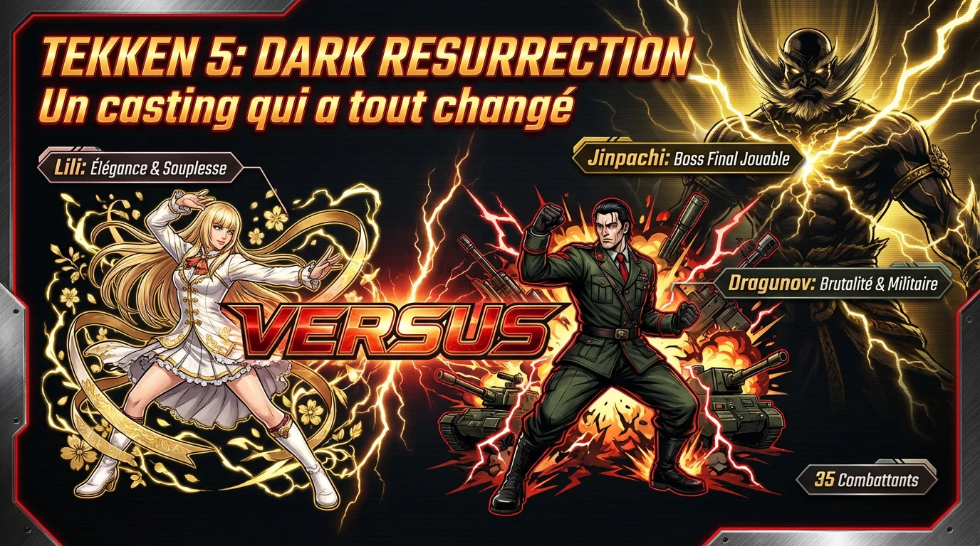 Combat entre les personnages emblématiques de Tekken 5 Dark Resurrection