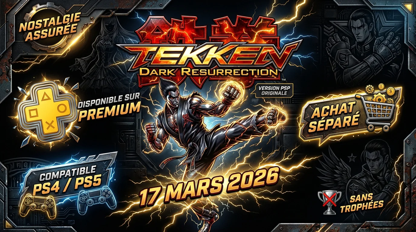 Tekken Dark Resurrection version PSP sur PlayStation Plus Premium