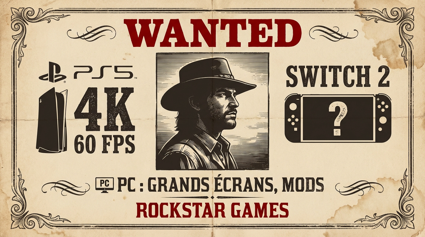 Affiche wanted de John Marston illustrant les rumeurs de portages sur consoles next-gen