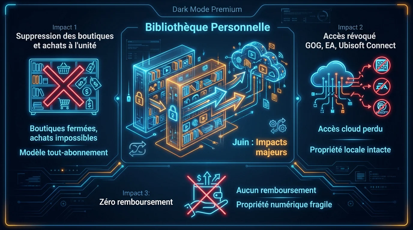 Illustration des changements majeurs dans la bibliothèque de jeux Amazon Luna