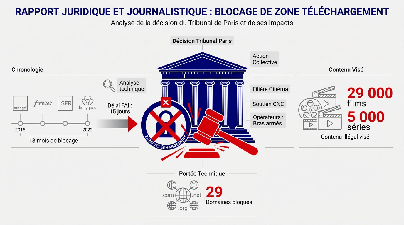Blocage de Zone-Téléchargement par décision de justice en France