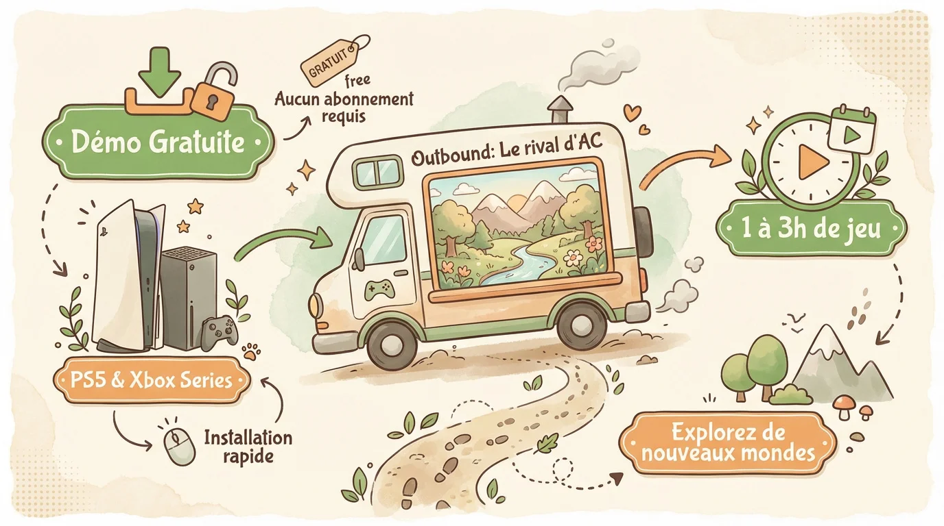 Exploration en van dans le jeu Outbound