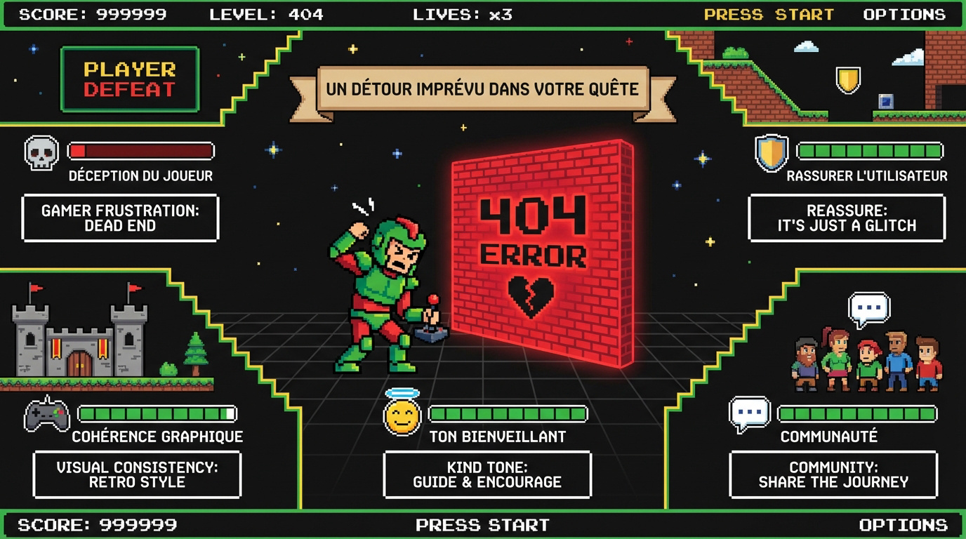 Infographie sur l'engagement via la page 404 gaming