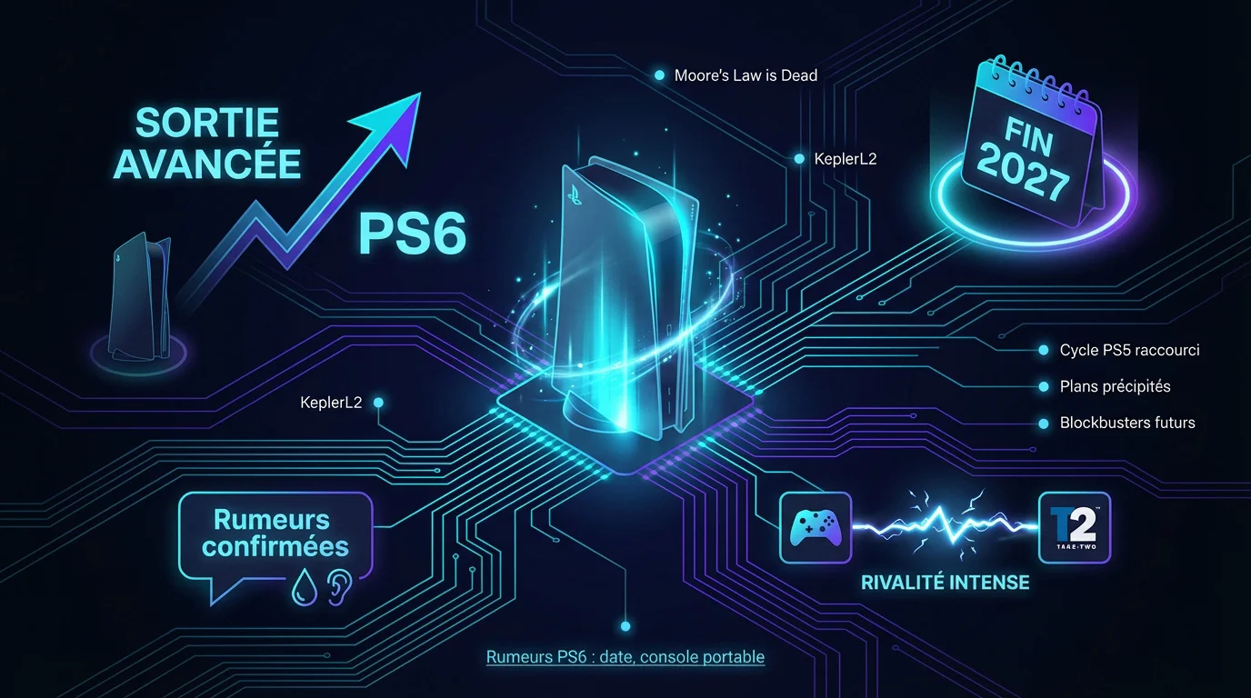 Illustration de la PlayStation 6 et de la rivalité avec Microsoft