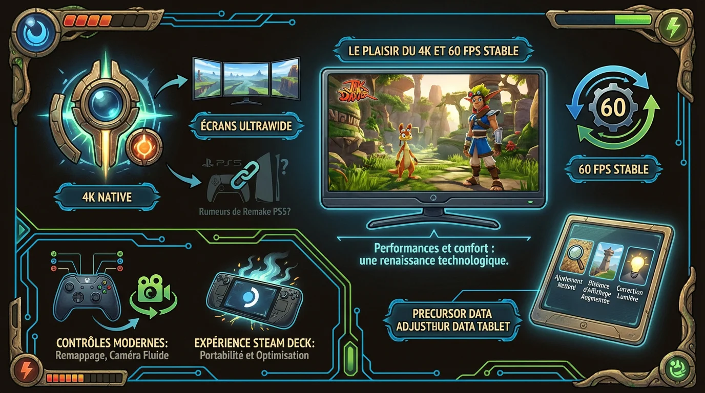 Capture d'écran de Jak and Daxter en résolution 4K sur PC