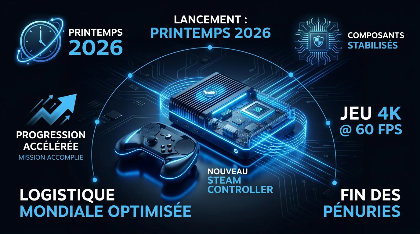 Console Steam Machine de Valve prévue pour une sortie au printemps 2026