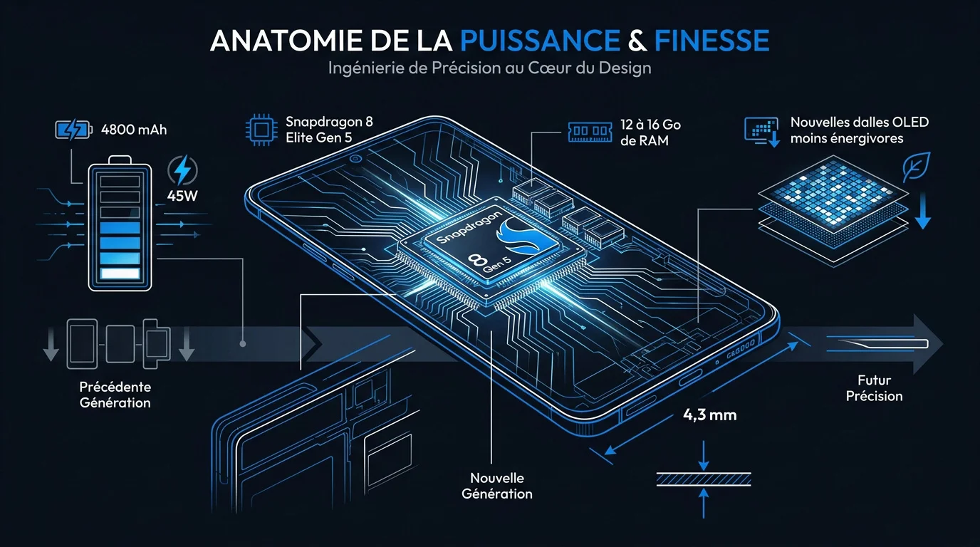 Processeur Snapdragon 8 Elite et châssis fin