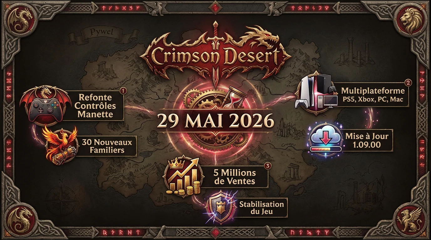 Mise à jour 1.09.00 de Crimson Desert : nouveaux familiers et contrôles