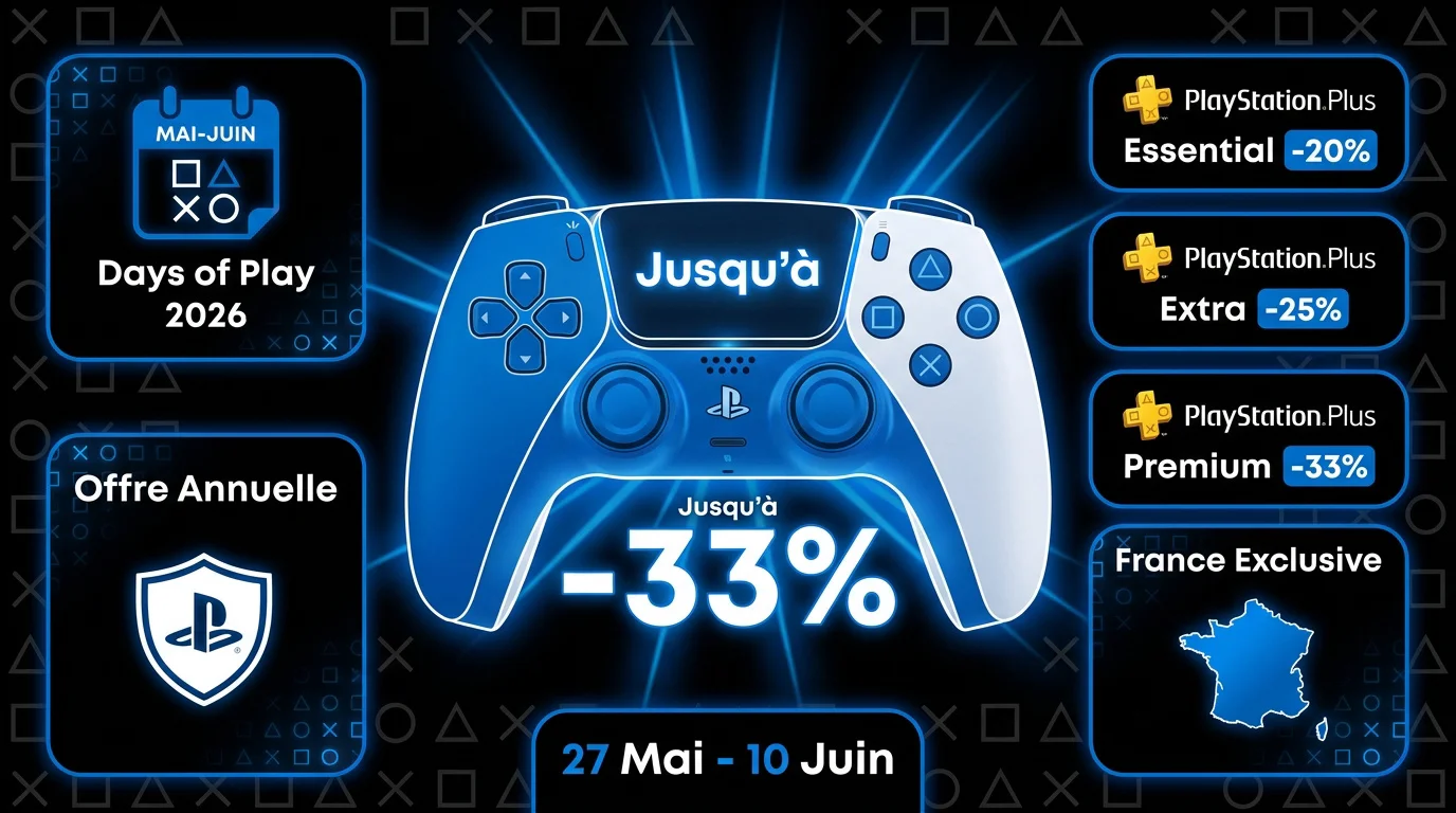 Promotions PlayStation Plus Days of Play 2026 remises jusqu'à 33 pourcent