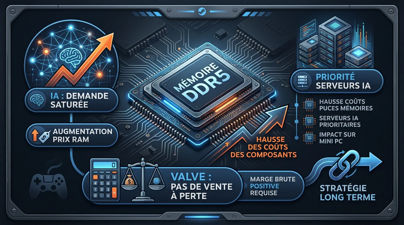 Impact de l'IA sur les coûts des composants et stratégie de Valve